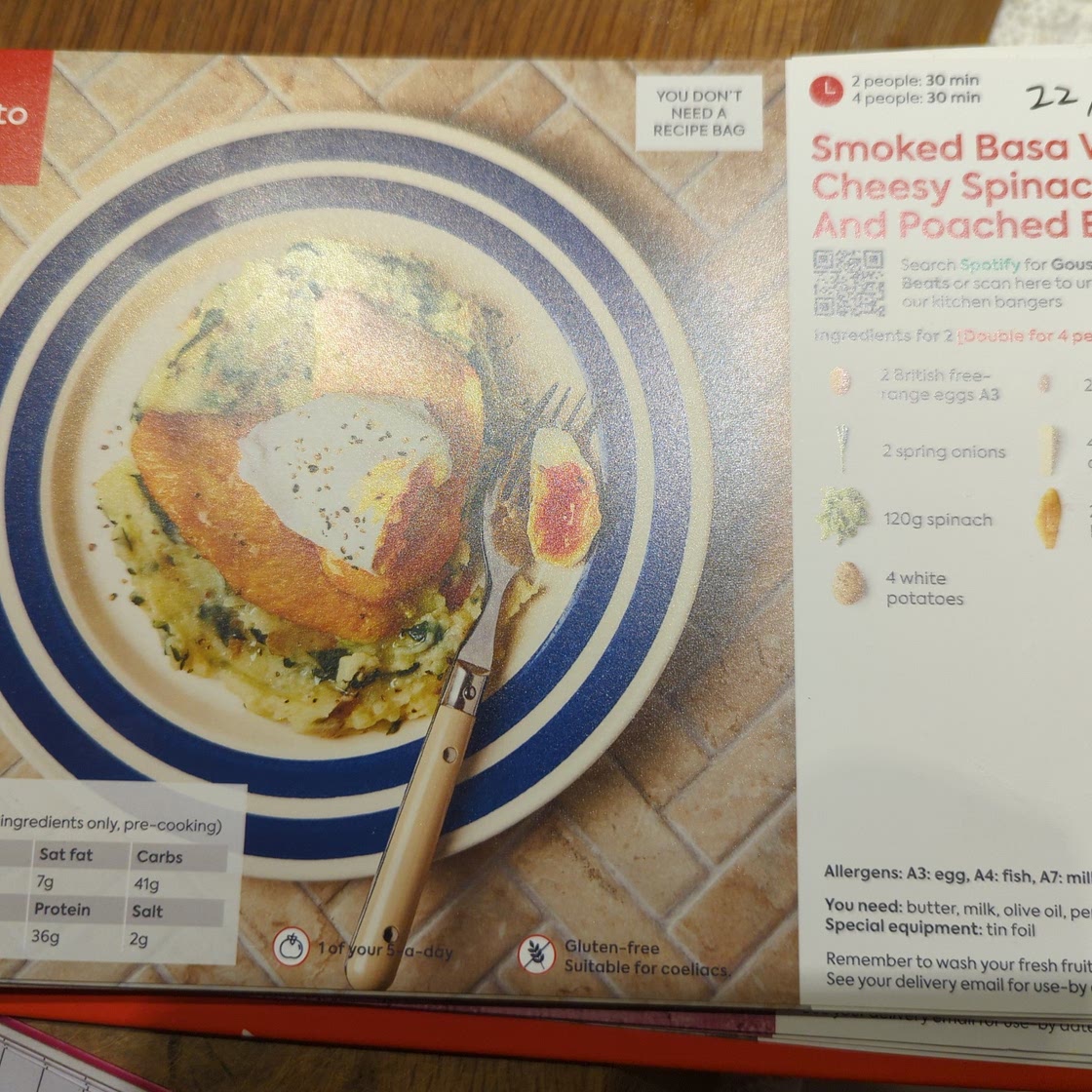Smoked Basa with Cheesy Spinach Mash and a Poached Egg