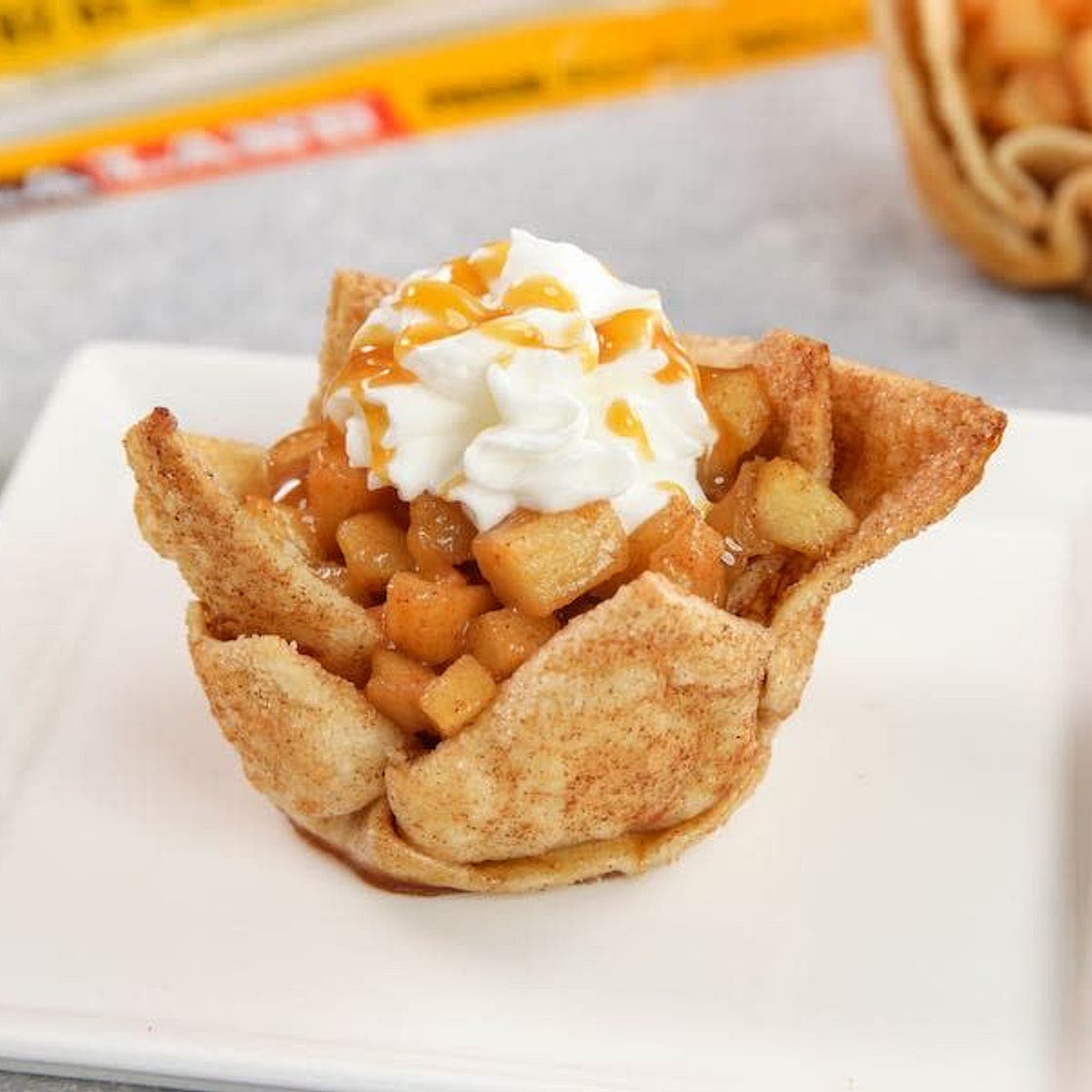 Apple Pie Tortilla Cups