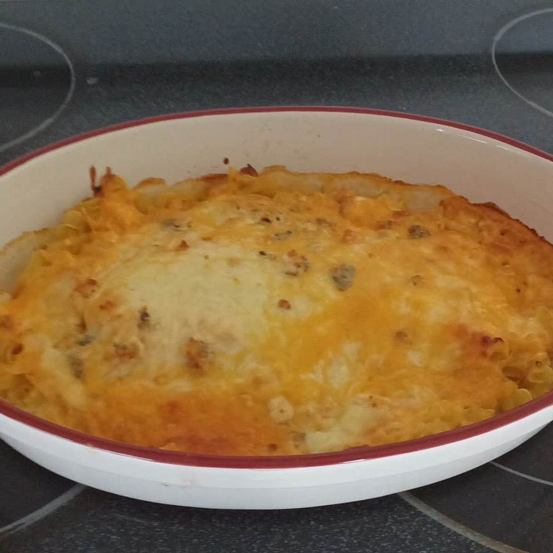 Buffalo Chicken Pasta Bake