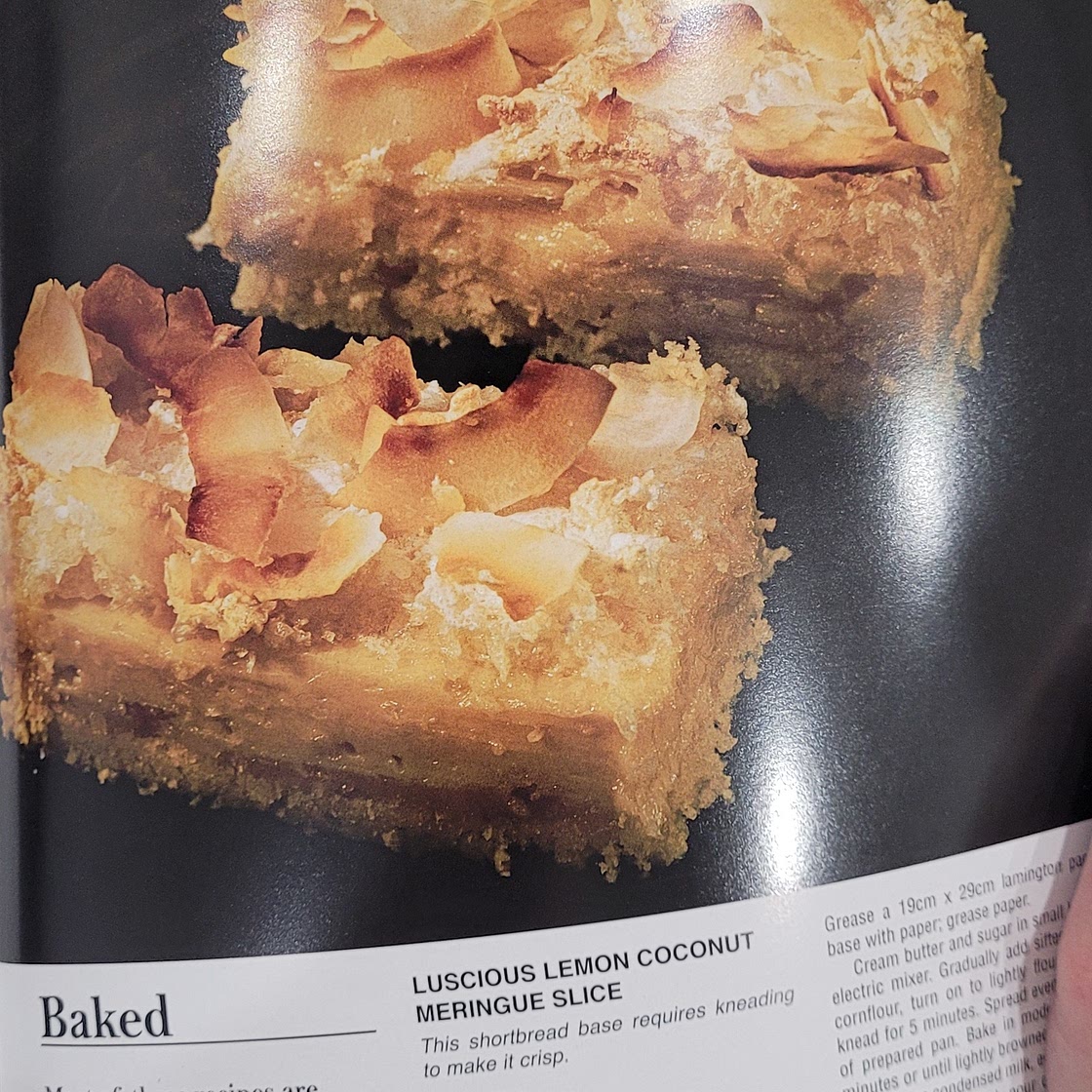 Luscious Lemon Coconut Meringue Slice
