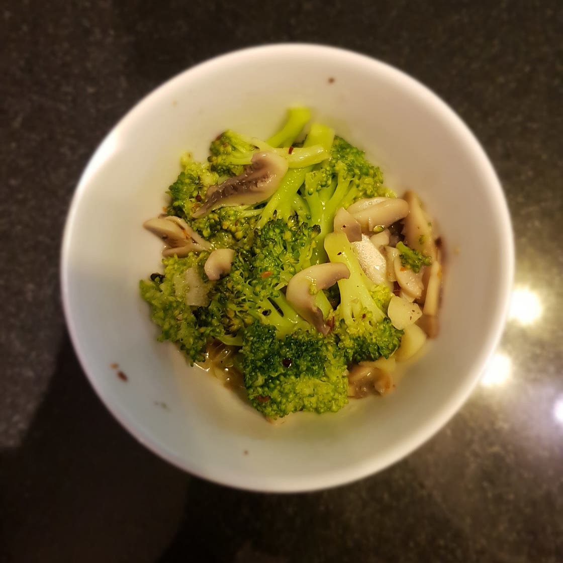 Sauteed Broccoli and Mushrooms