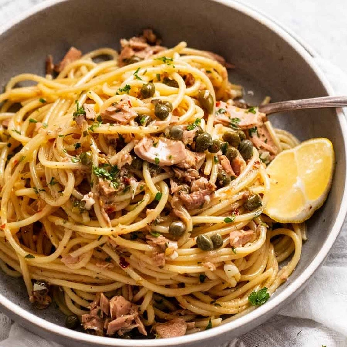 amazing canned tuna pasta!