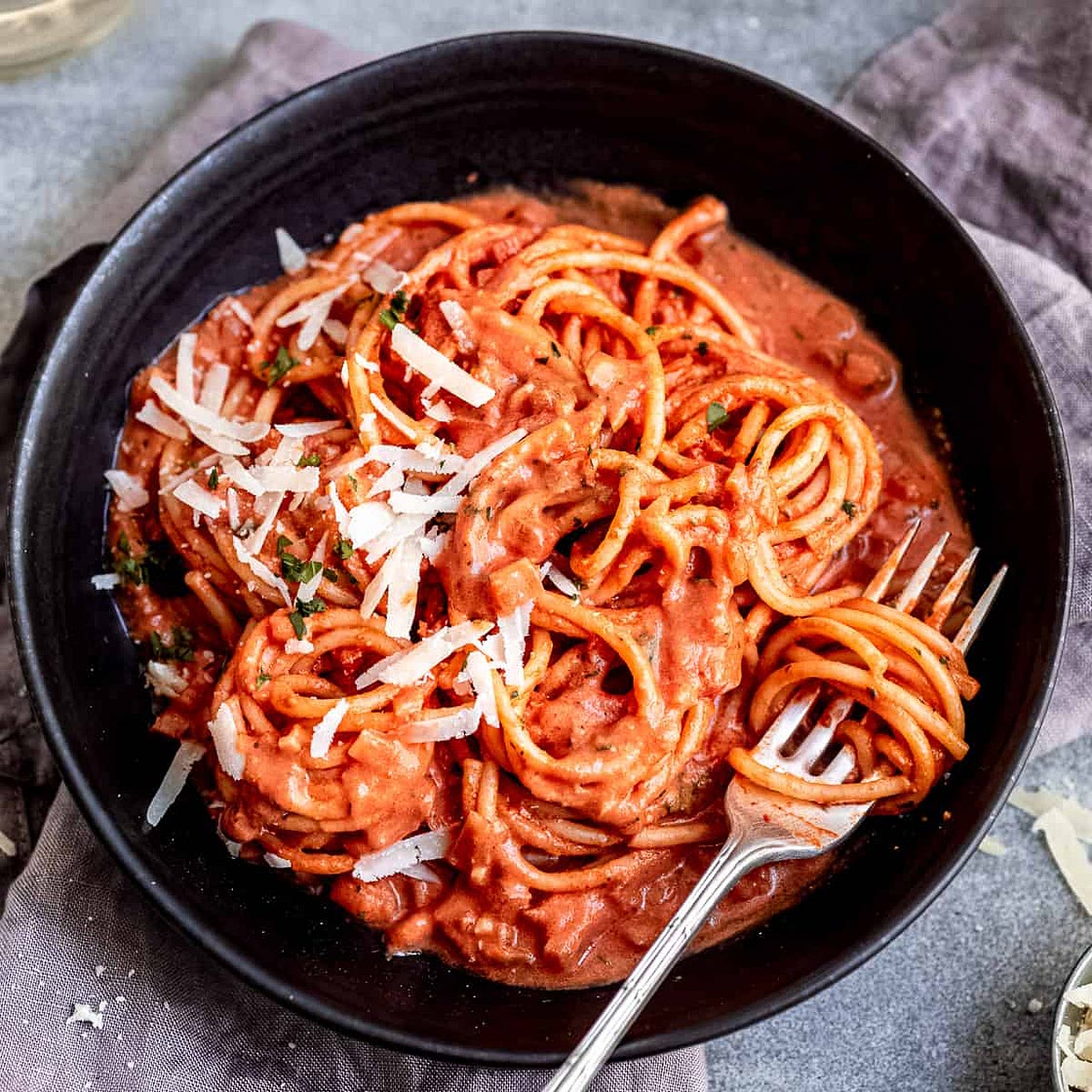 One pot pasta rosé rose