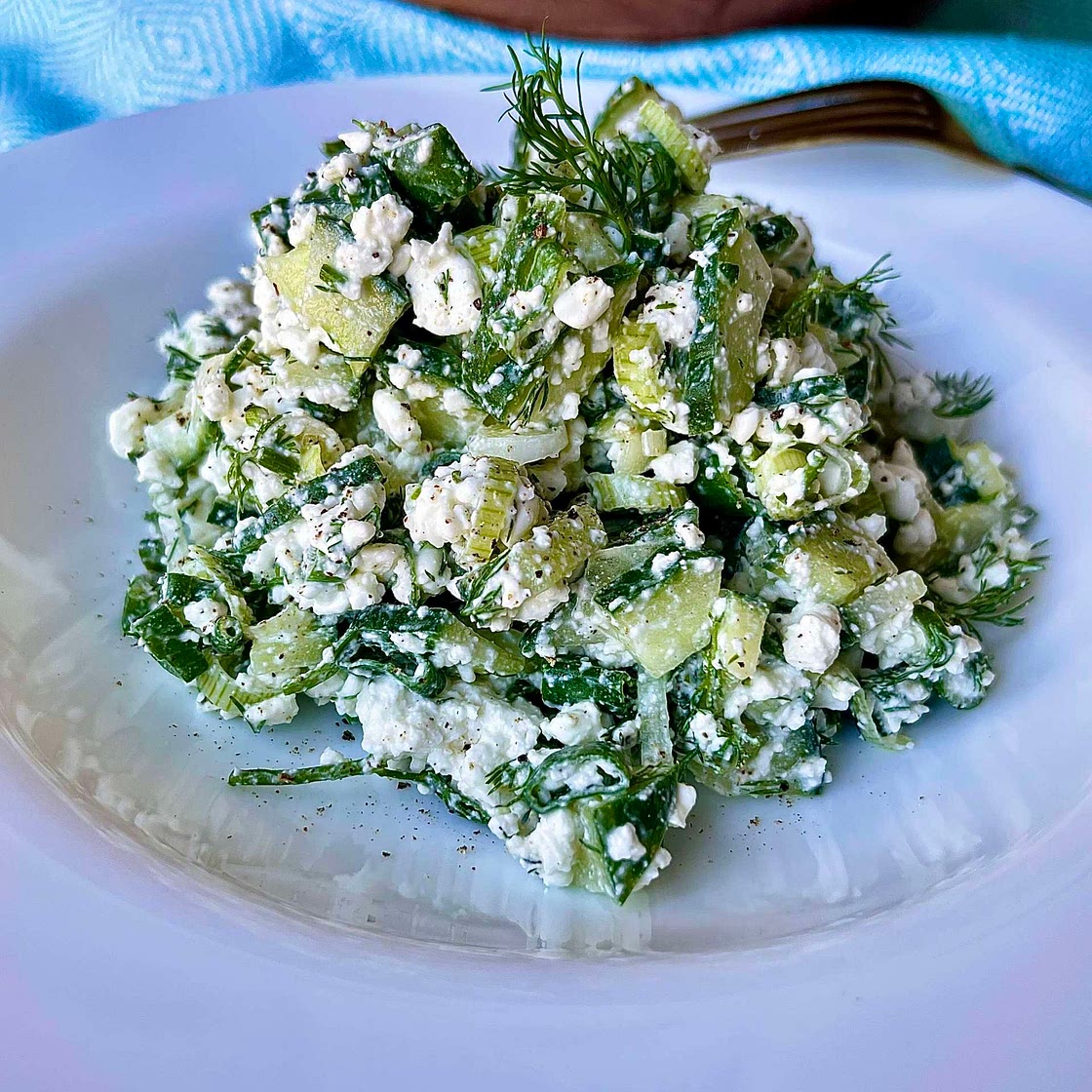 Green Cheese Salad ( High Protein)
