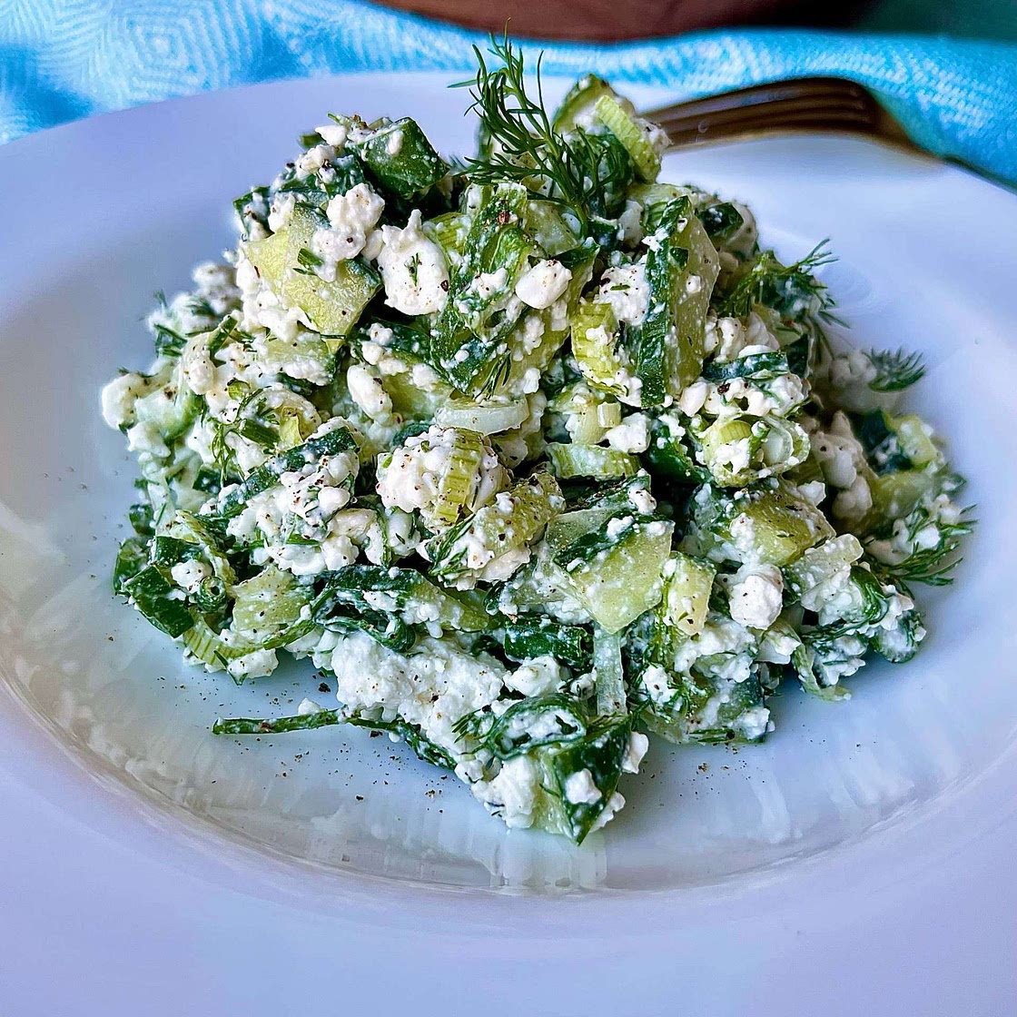 Green Cheese Salad ( High Protein)