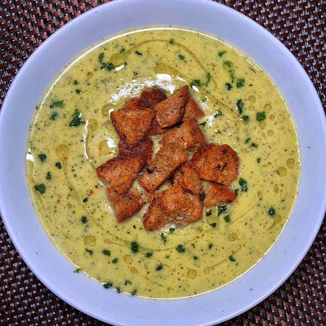 Roasted Courgette & Feta Soup