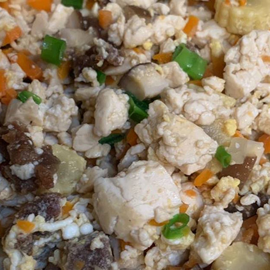 Low-carb Fried Riced Tofu (Japanese Iri-Tofu)