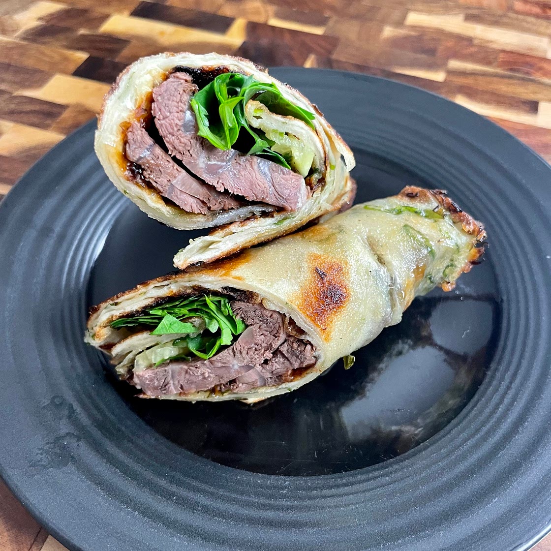 Scallion Pancake Beef Rolls