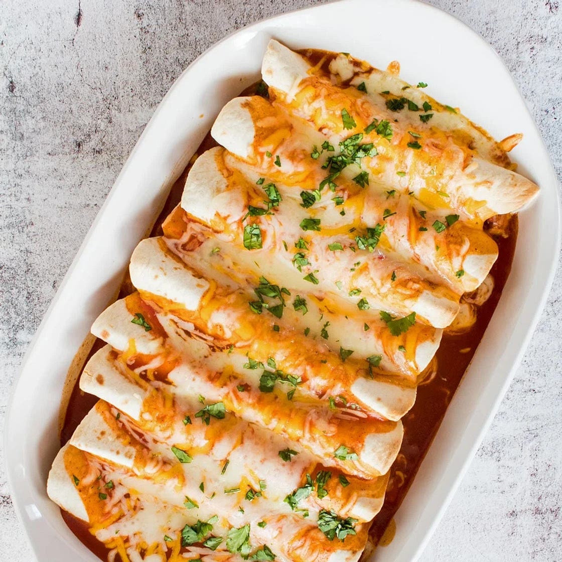 Chicken Enchiladas (homemade sauce)