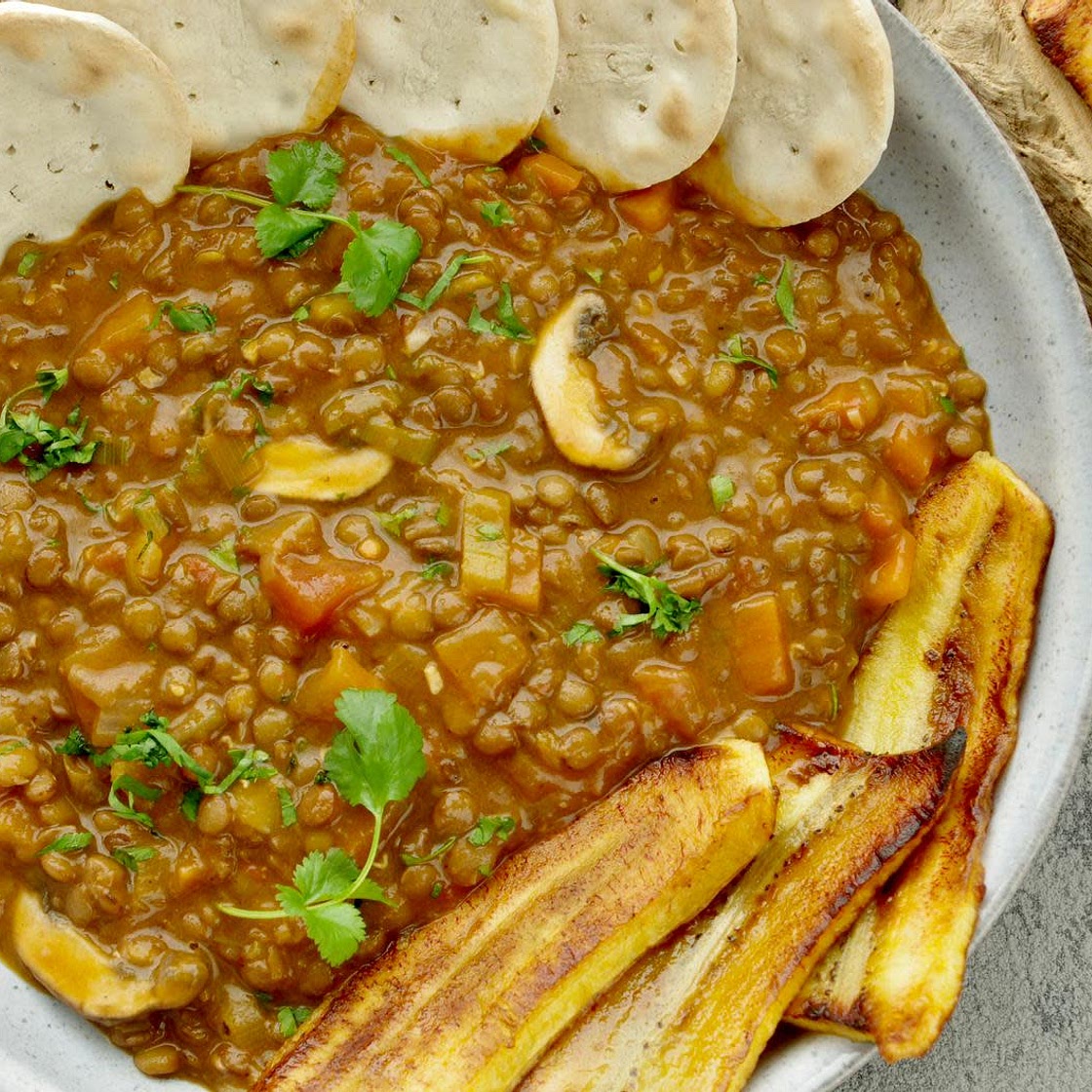 Caribbean flavour lentil stew