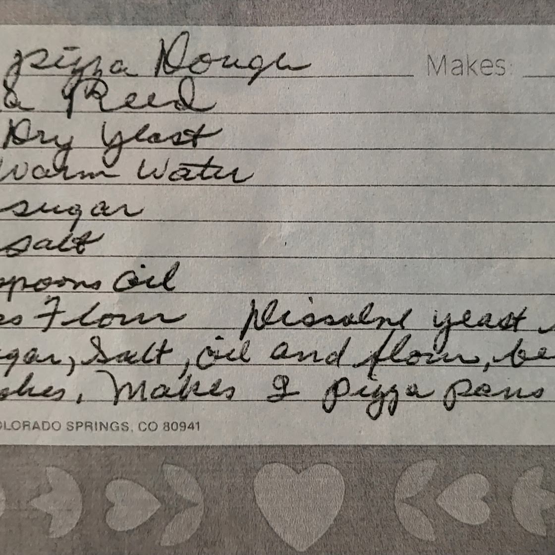 Ma Reed's Pizza Dough