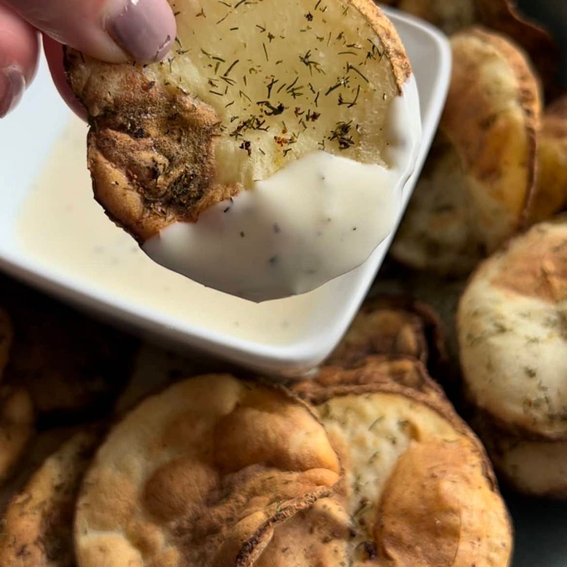 Homemade Dill Pickle Potato Chips (Air Fryer)
