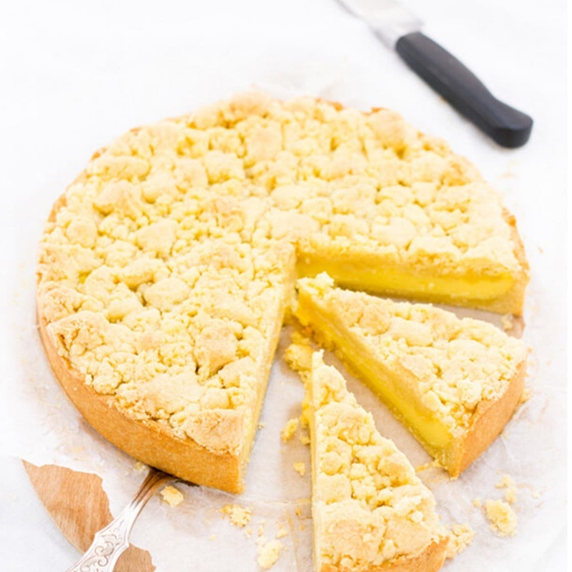 Streuselkuchen mit Puddingfüllung