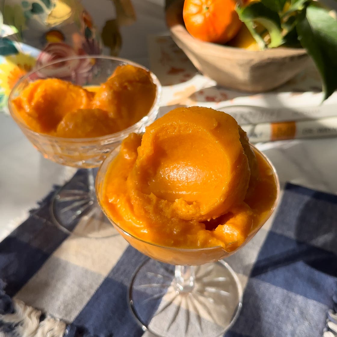 4 Ingredient Tangerine Dreamsicle Ice Cream (dairy free)