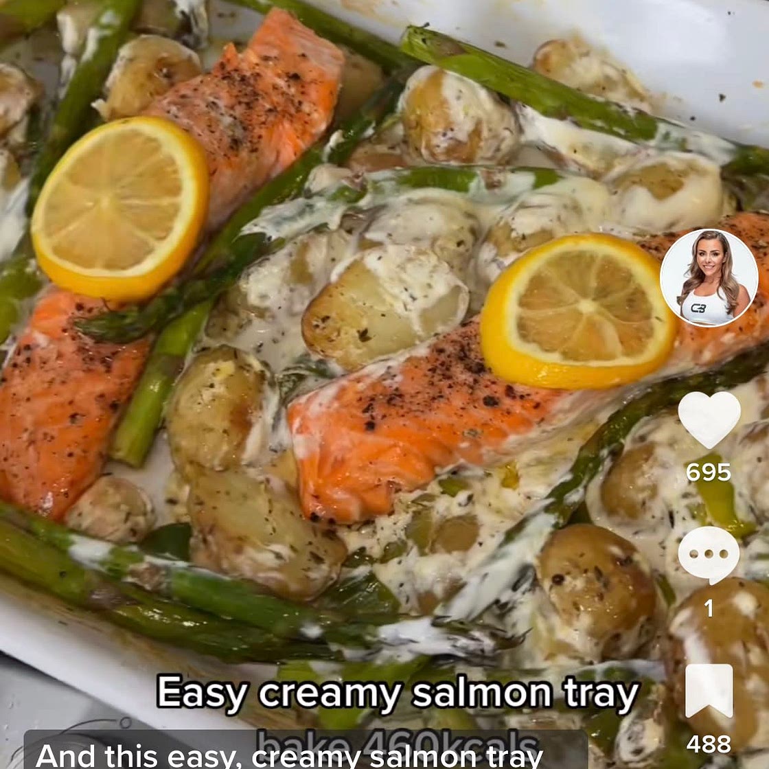 Salmon tray bake 