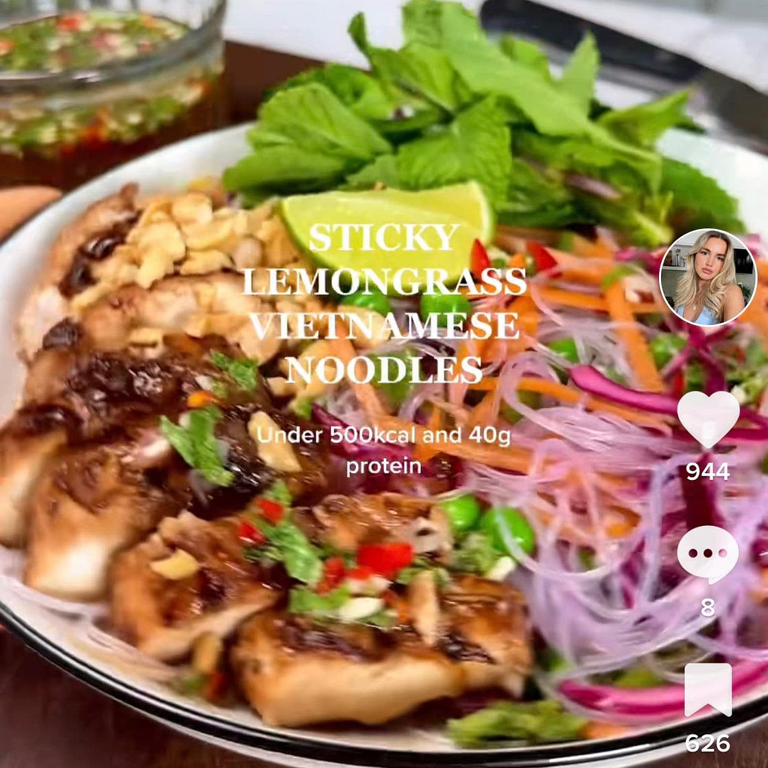 Sticky Lemongrass Vietnamese Noodle Salad
