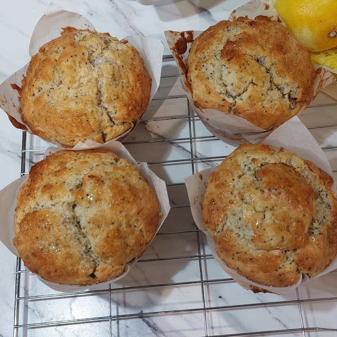 Bakery Style Lemon Poppy Seed Muffins