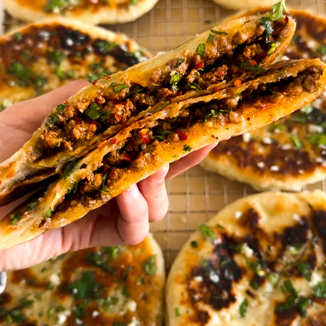 Meat-Stuffed Naan