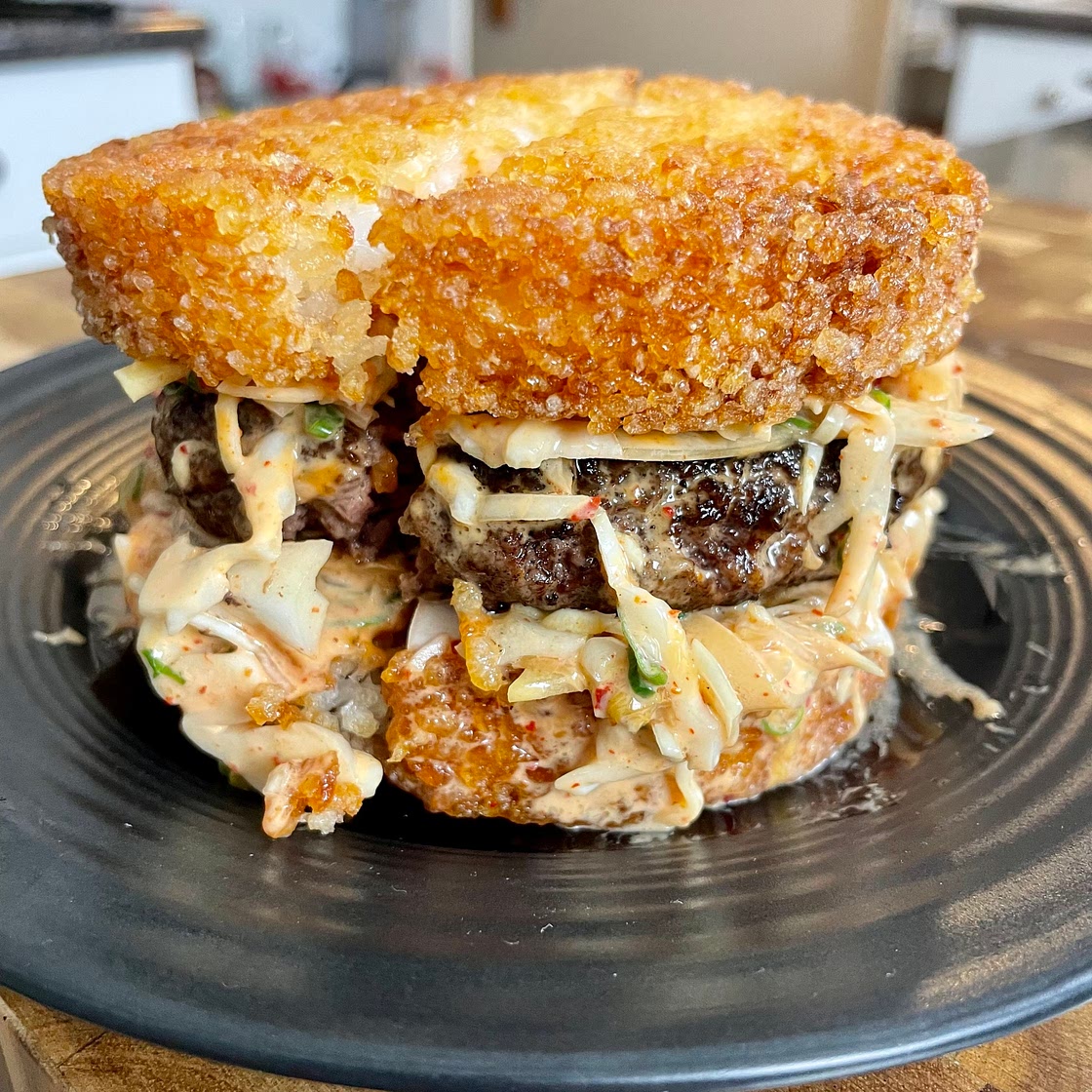 Galbi (Korean Short Rib) Rice Burger