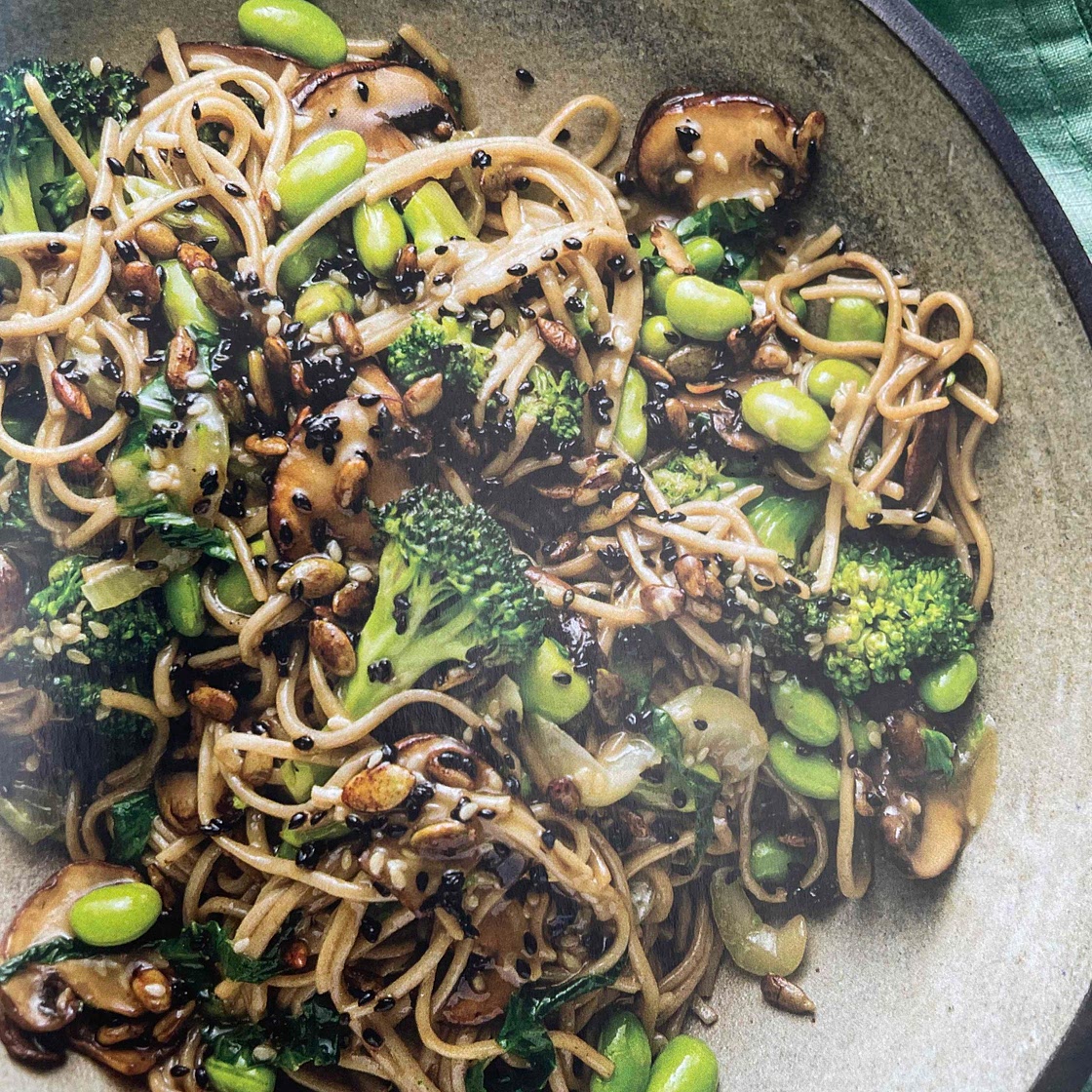 Japanese Mushroom Soba Noodle Stir Fry