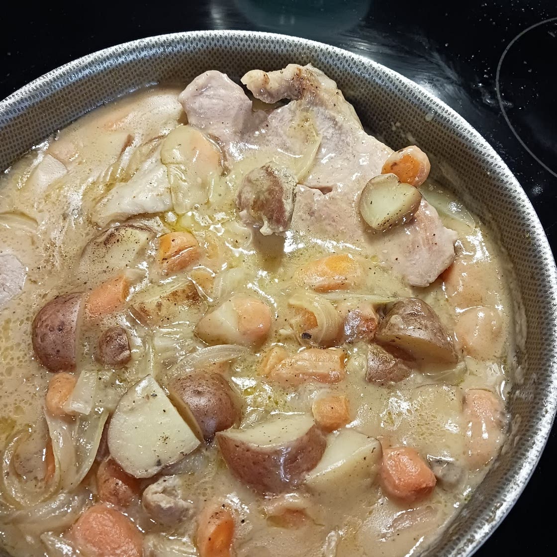 One-Skillet Pork Chop Supper