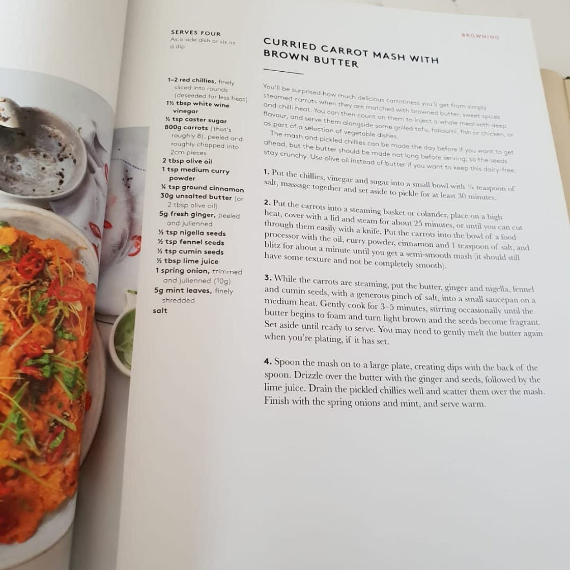 Curried Carrot Mash with Butter