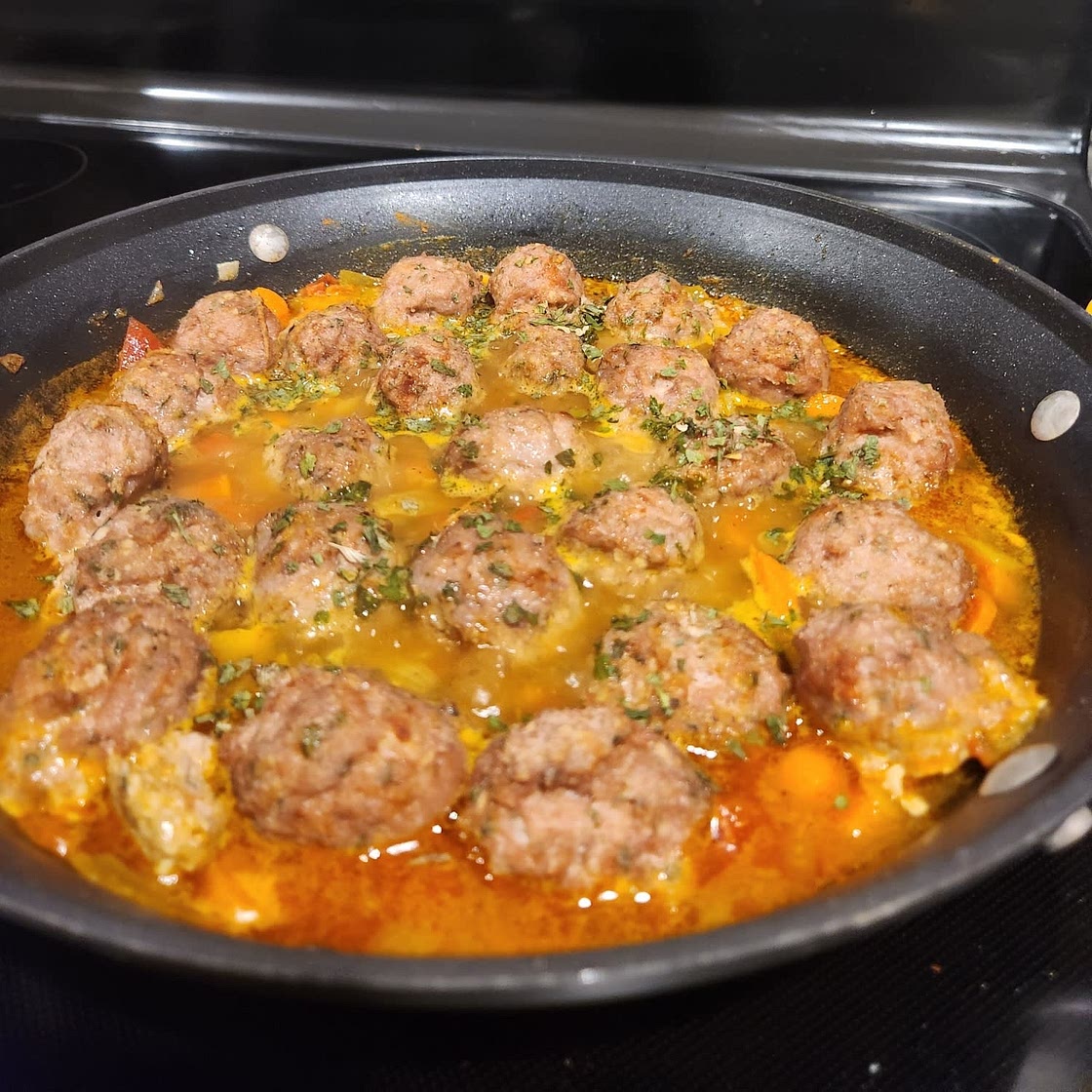 Moroccan Lentils with Turkey Meatballs