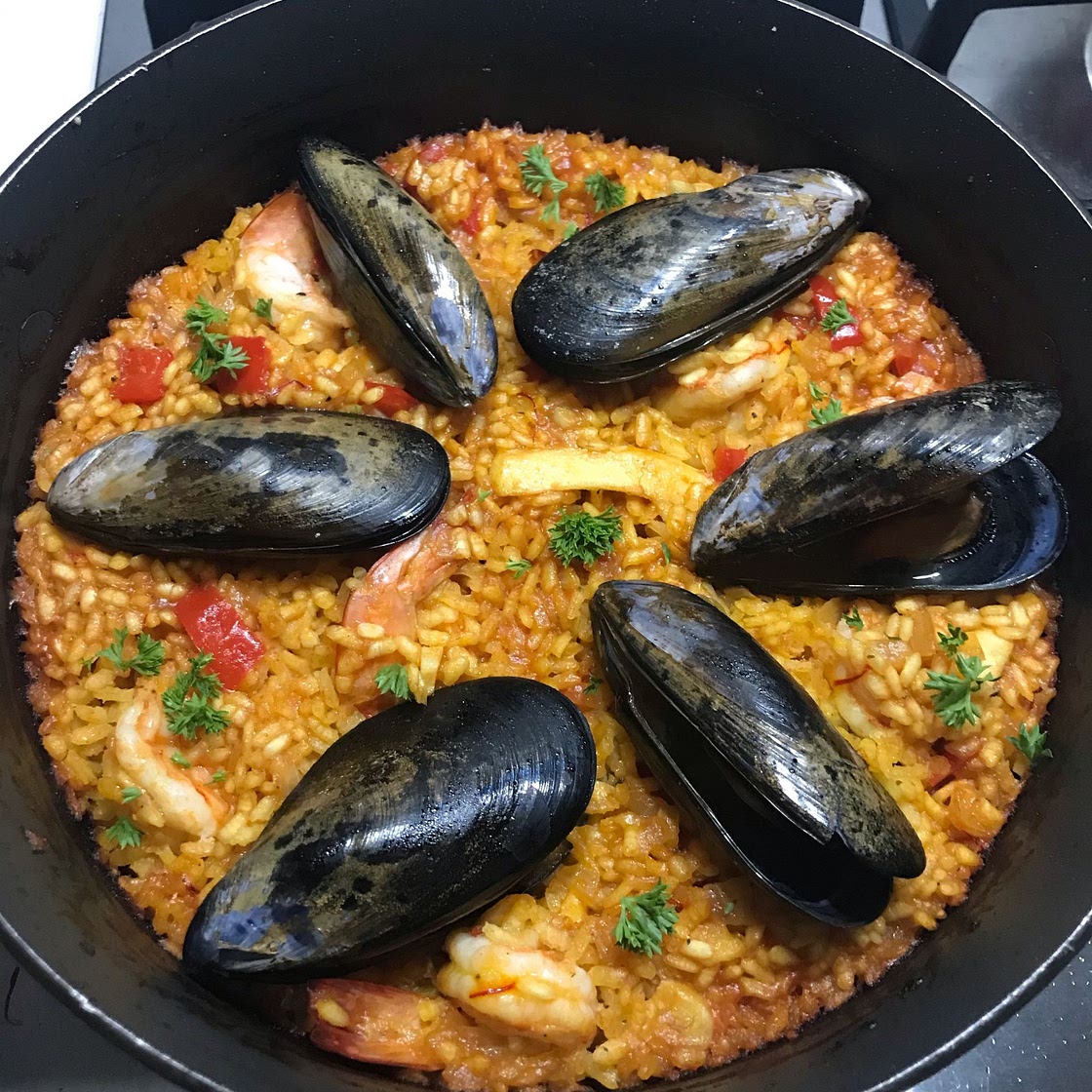 Authentic Spanish Seafood Paella