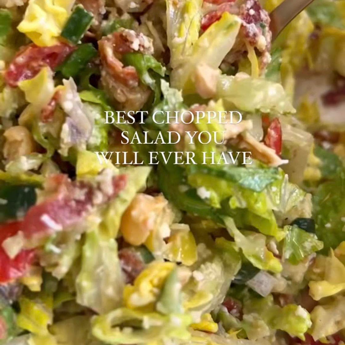 Chicken bacon avo chopped salad 