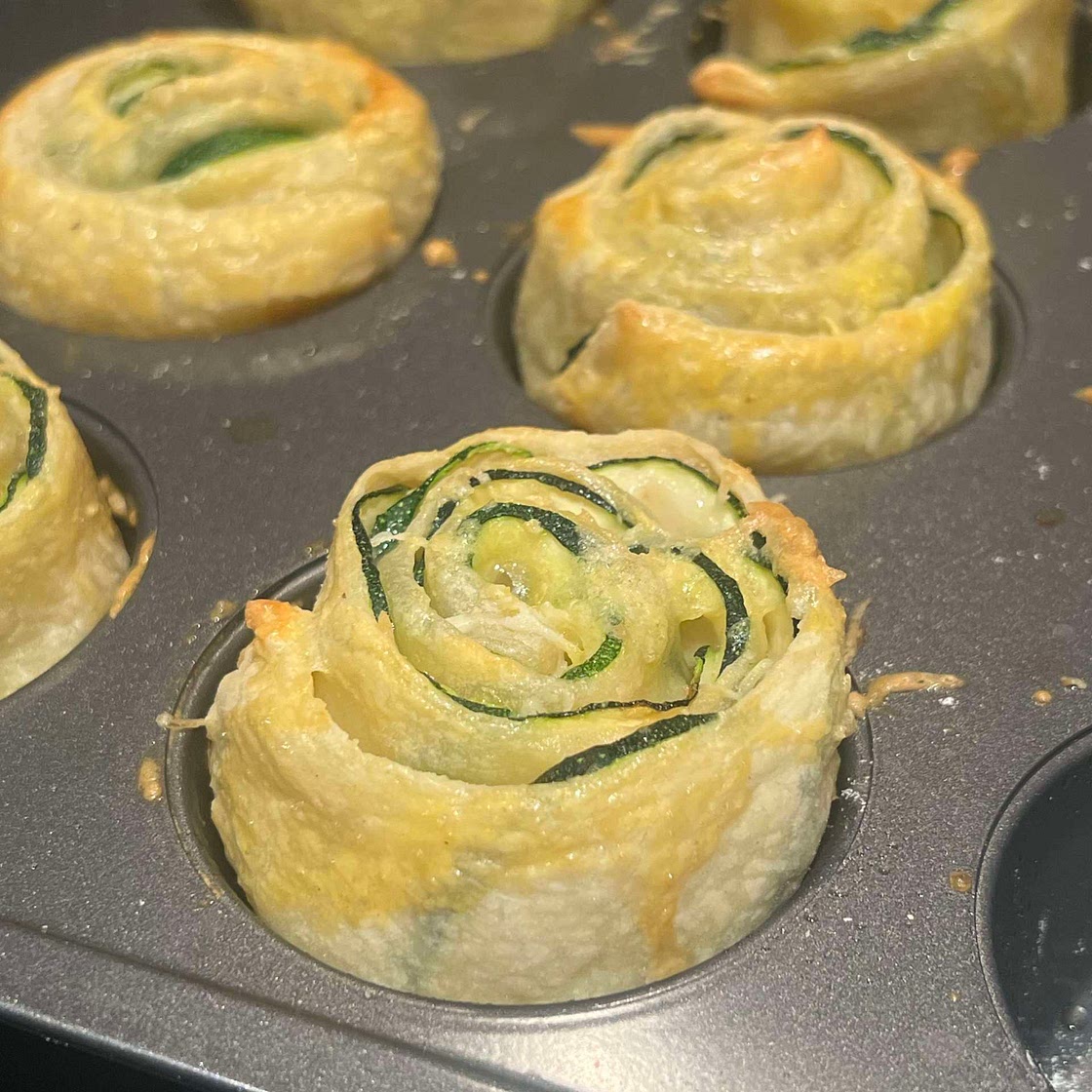 Zucchini Puff Pastry Spirals