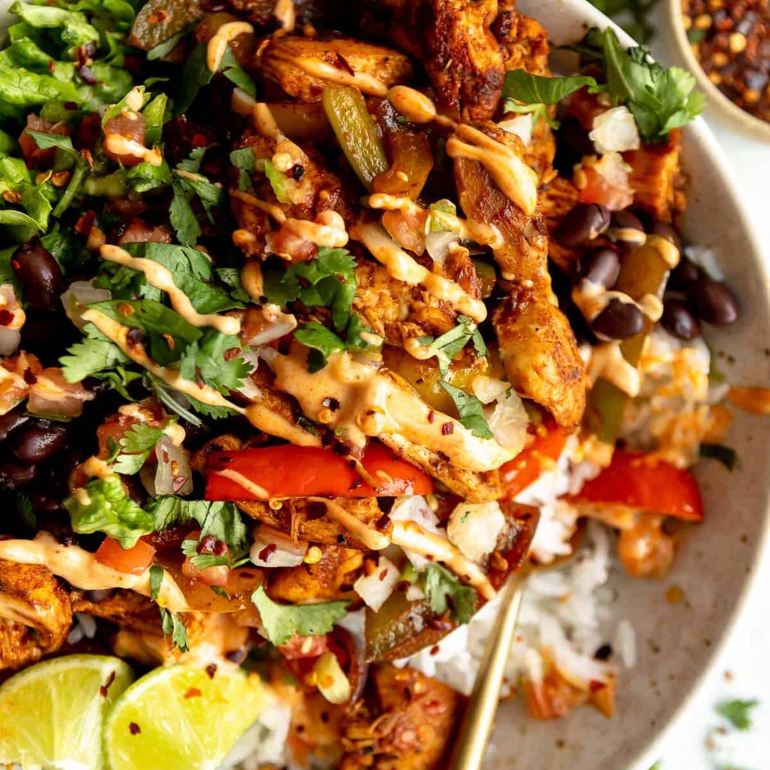 Chicken Fajita Burrito Bowl