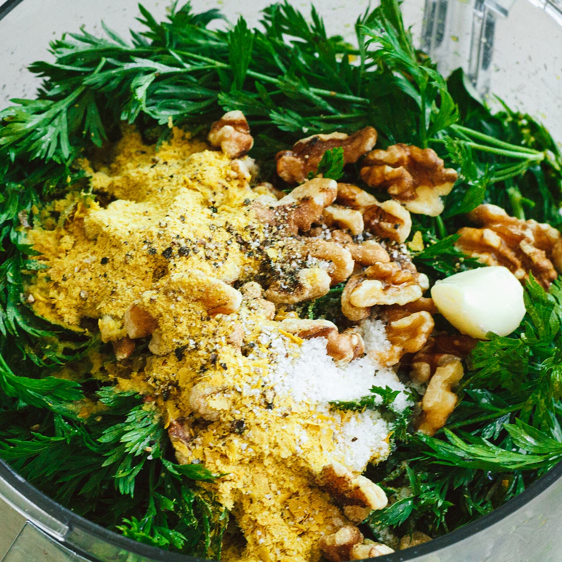 Carrot Top Pesto