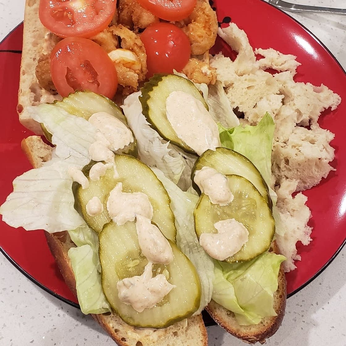 Authentic New Orleans Shrimp Po' Boy with Creole Remoulade Sauce