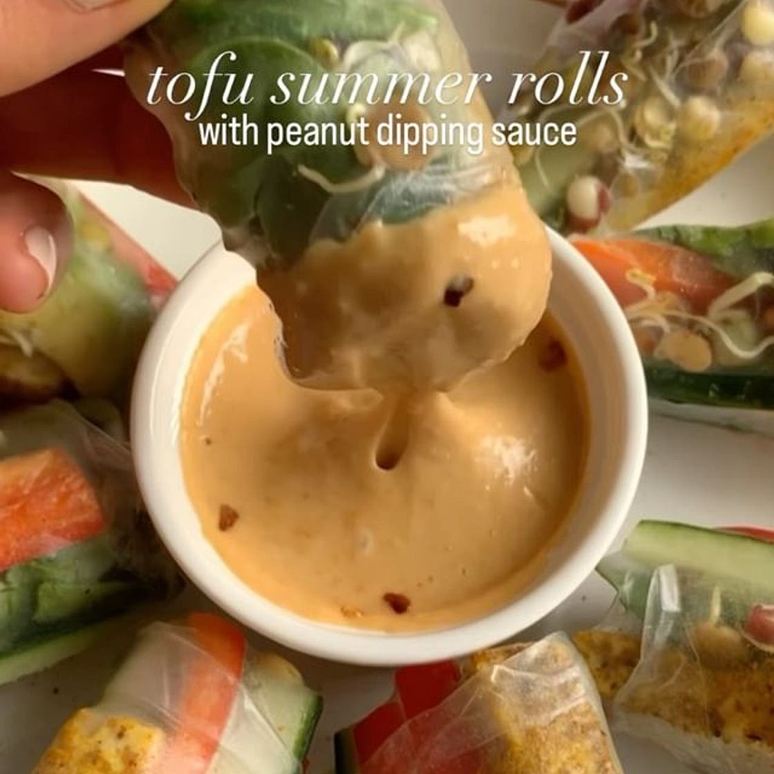 Easy Summer Rolls with Peanut Dipping Sauce