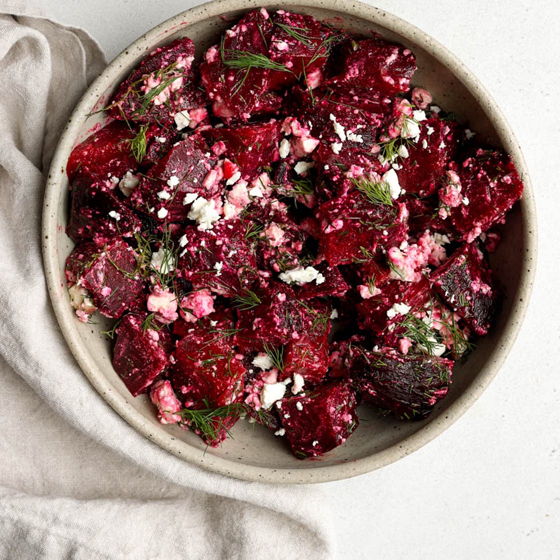Nutritious Roasted Beet Salad with Feta Cheese