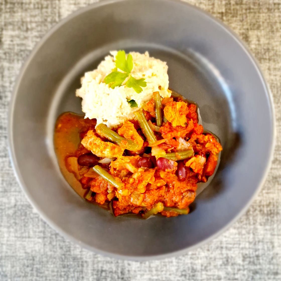 Microwave Pork and Kidney Bean Casserole