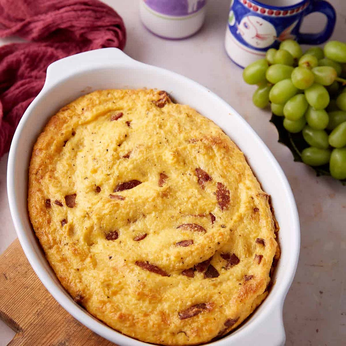 Southern-Style Sausage and Grits Casserole with Egg