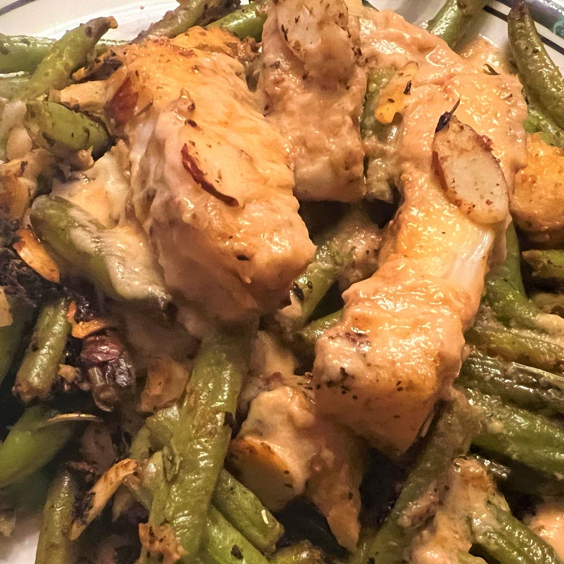 Tilapia with Green Beans Almondine