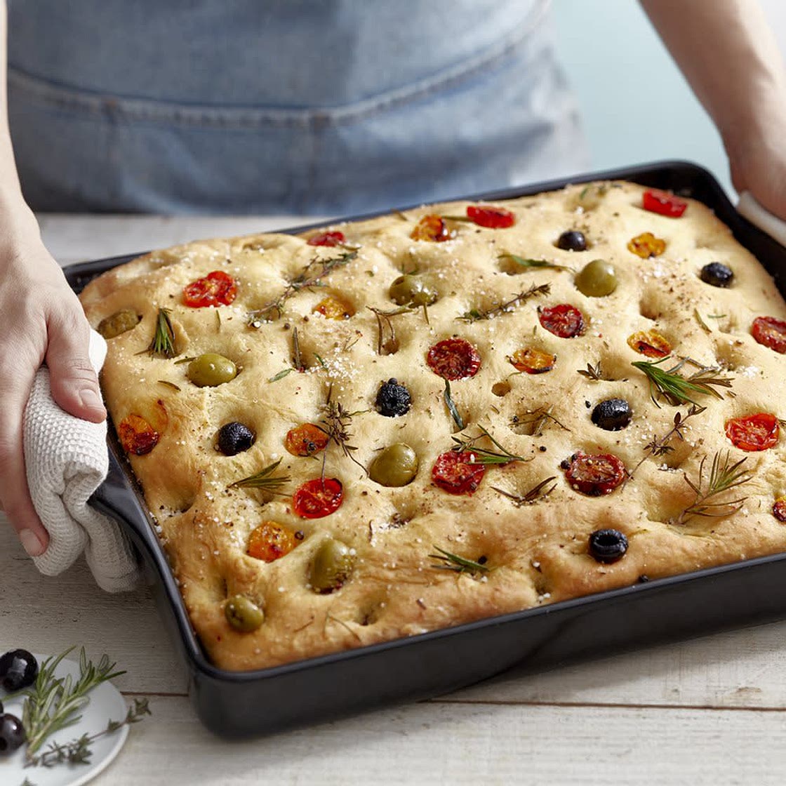 🇮🇹 Focaccia aux olives et aux herbes 🇮🇹