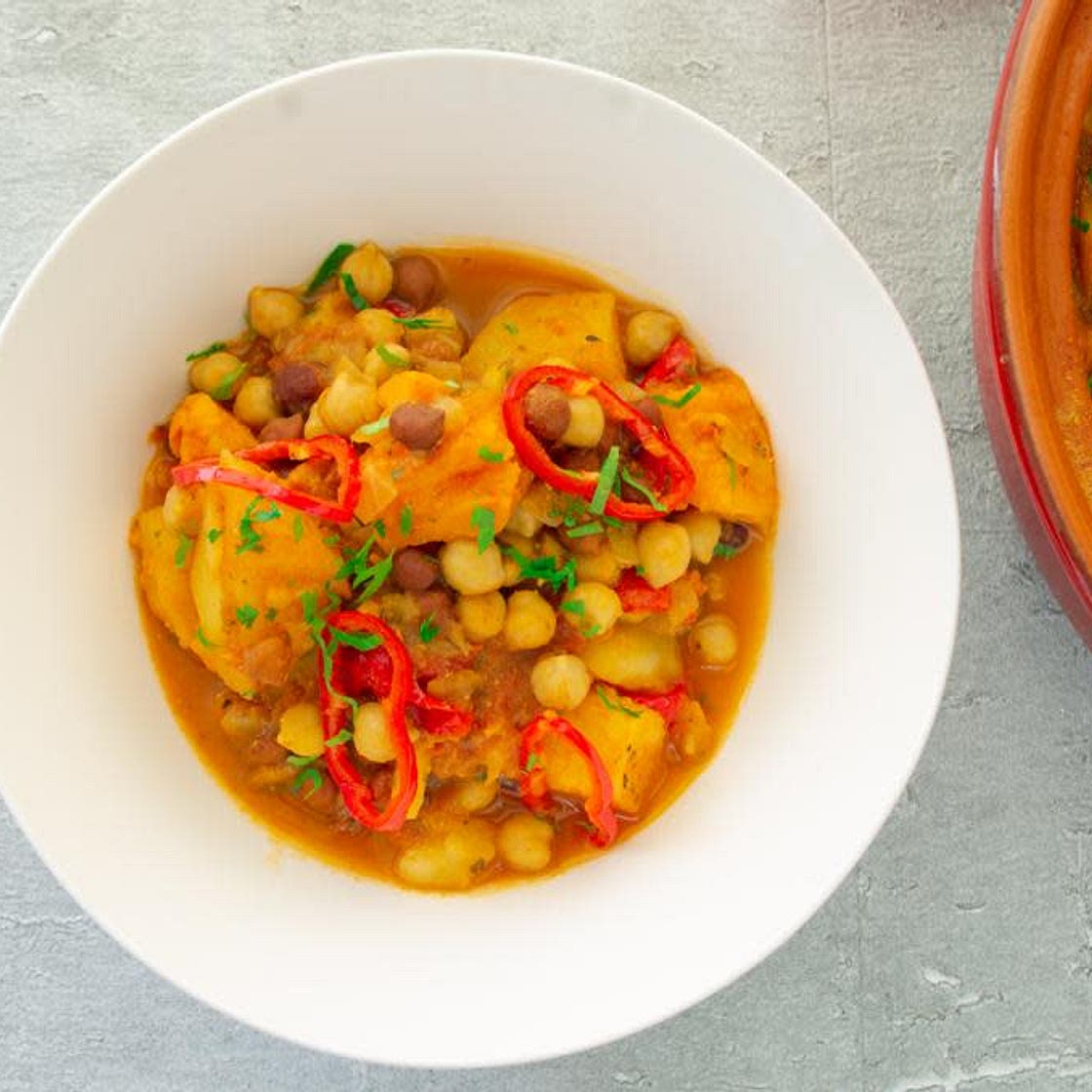 Spicy chickpea casserole