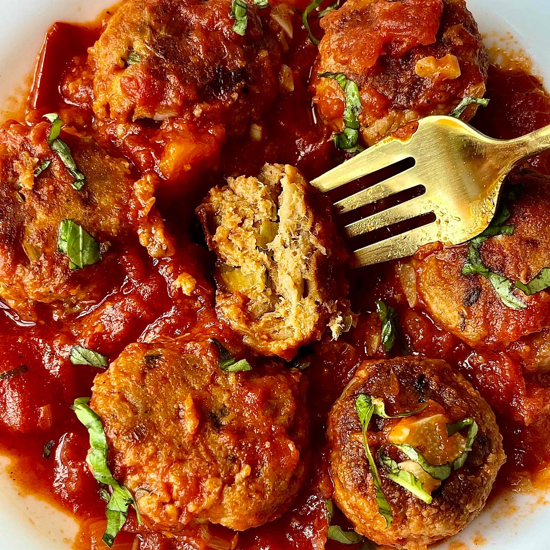 Tuna Meatballs in a Smokey Tomato Sauce 
