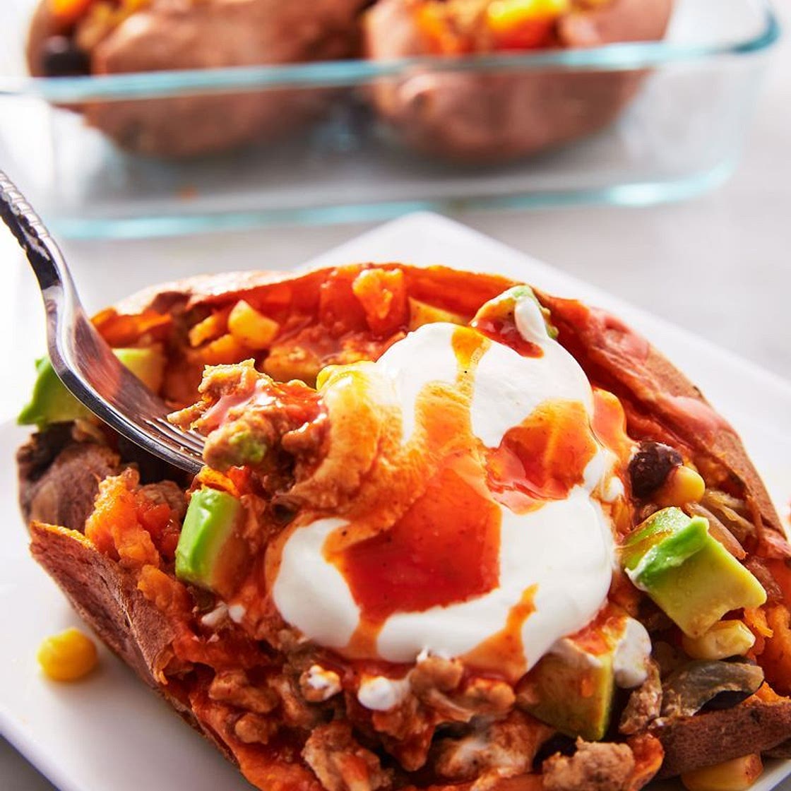 Taco Stuffed Sweet Potatoes