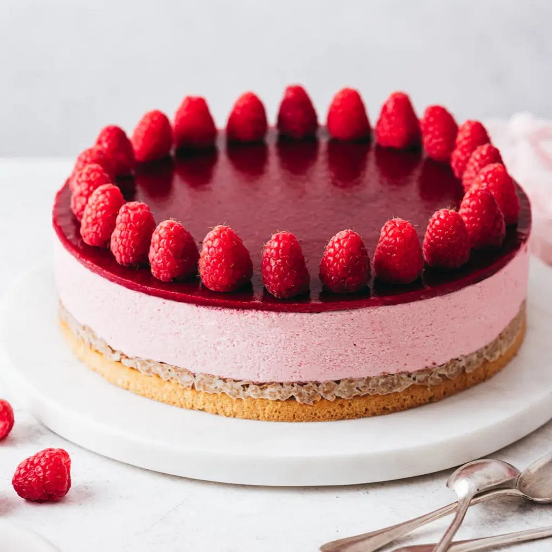 Bavarois framboises-spéculoos