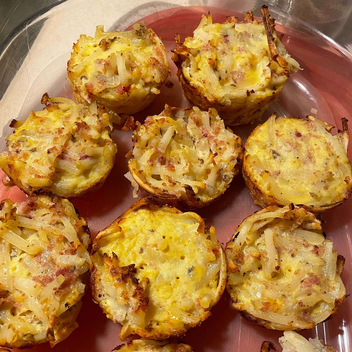 Hash Brown Ham and Cheese Egg Cups