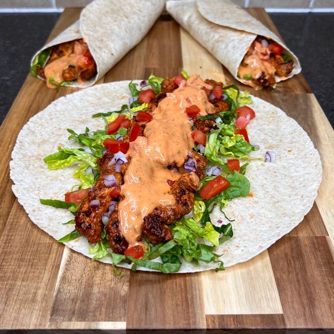 Spicy Chicken Wraps - 347 Calories