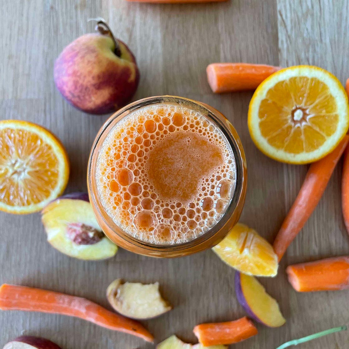 Peach Carrot Orange juice boost you immunity 