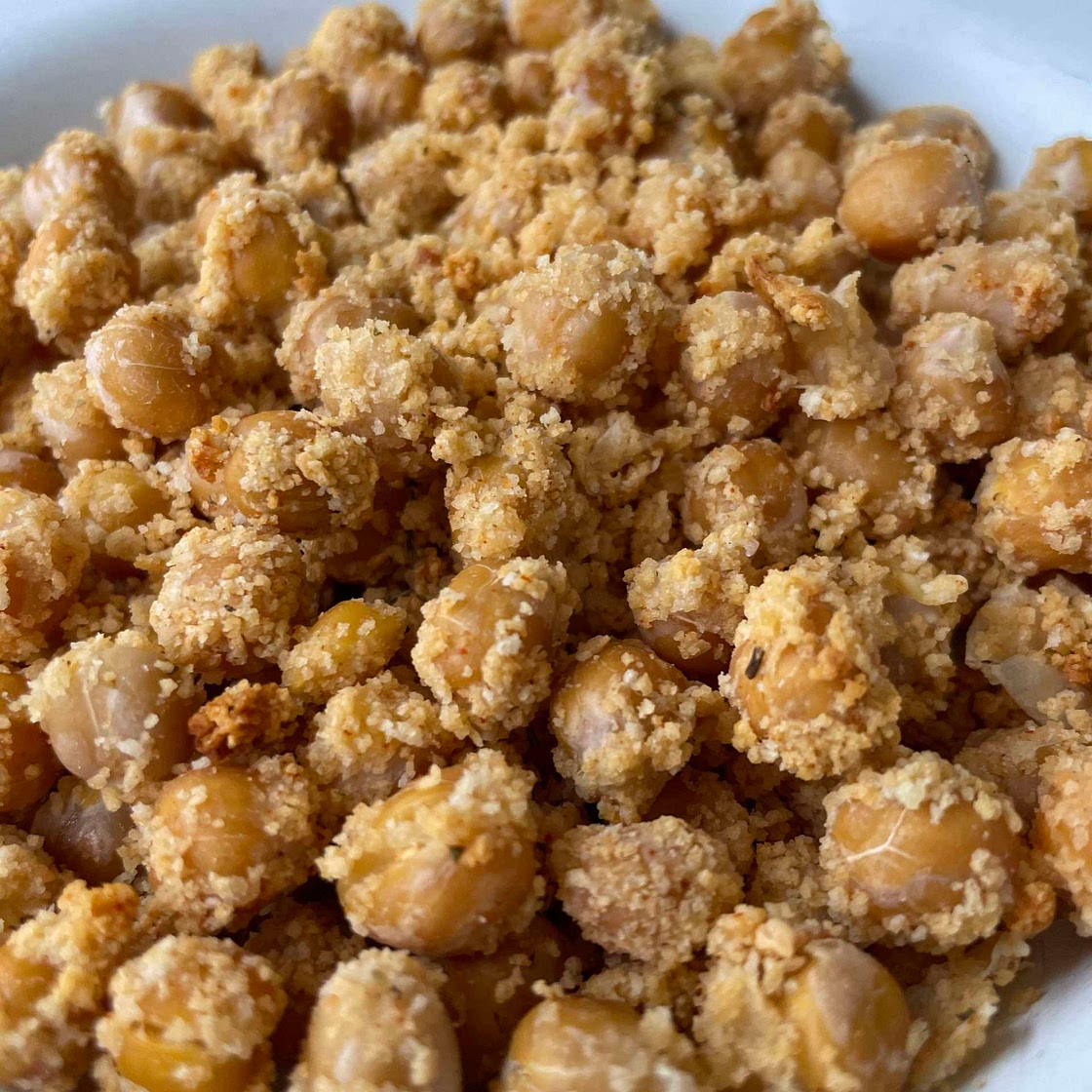 Roasted bread crumb chickpeas 