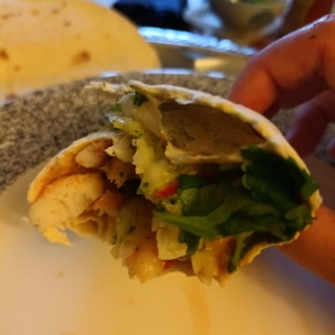 Grilled Garlic and Chile Prawn Fajitas with Guacamole