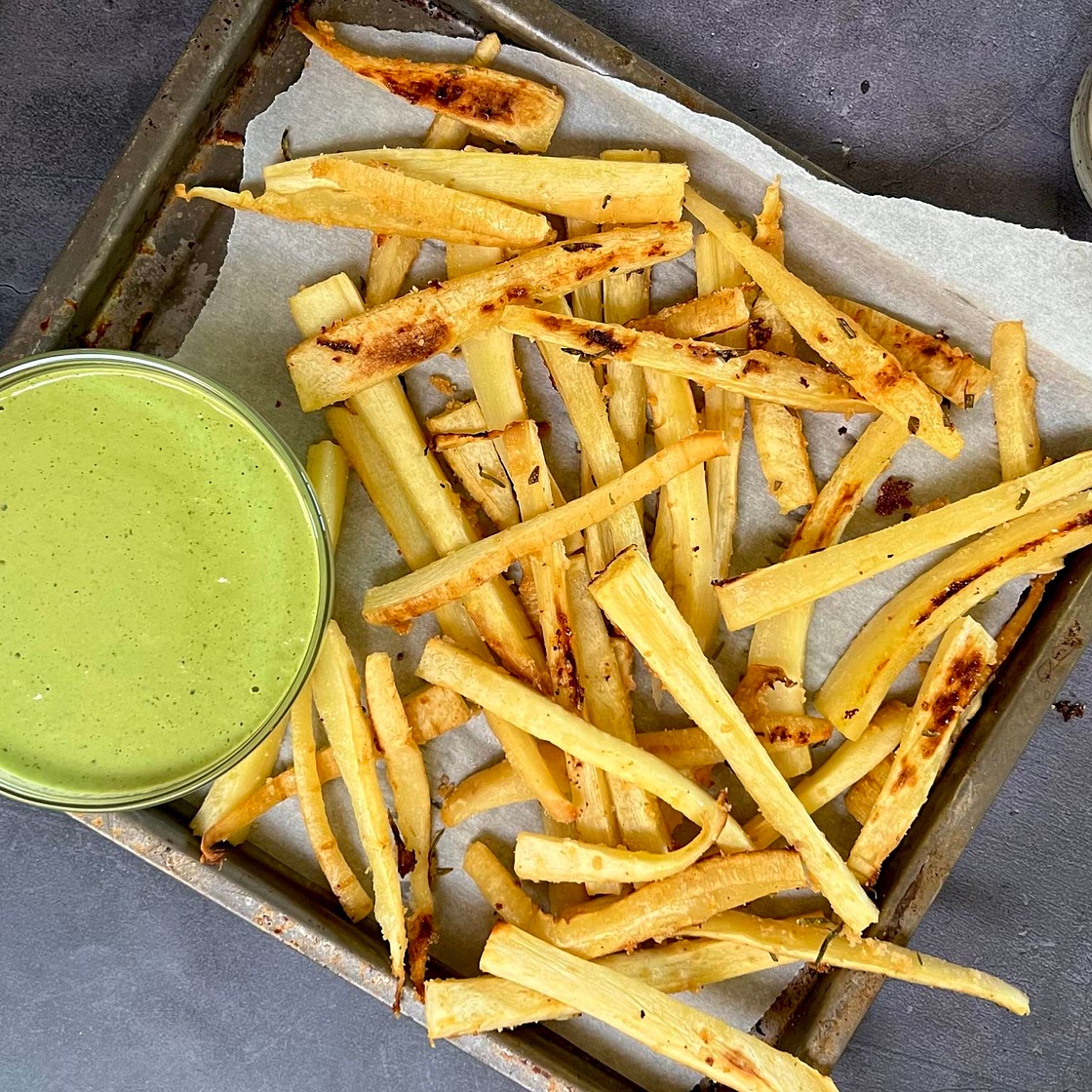 Rosemary Garlic Parsnip Fries (Air Fryer)