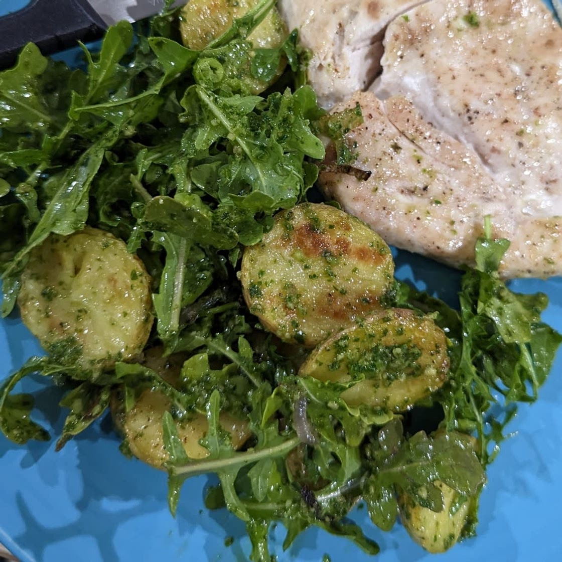 Arugula Pesto Potato Salad